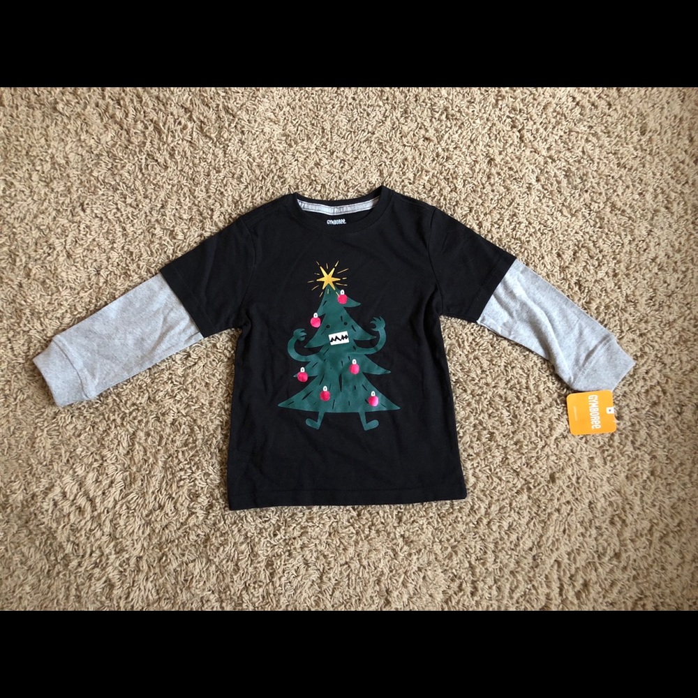 Unisex Gymboree Long-sleeved Christmas T-shirt